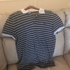 American Eagle striped polo